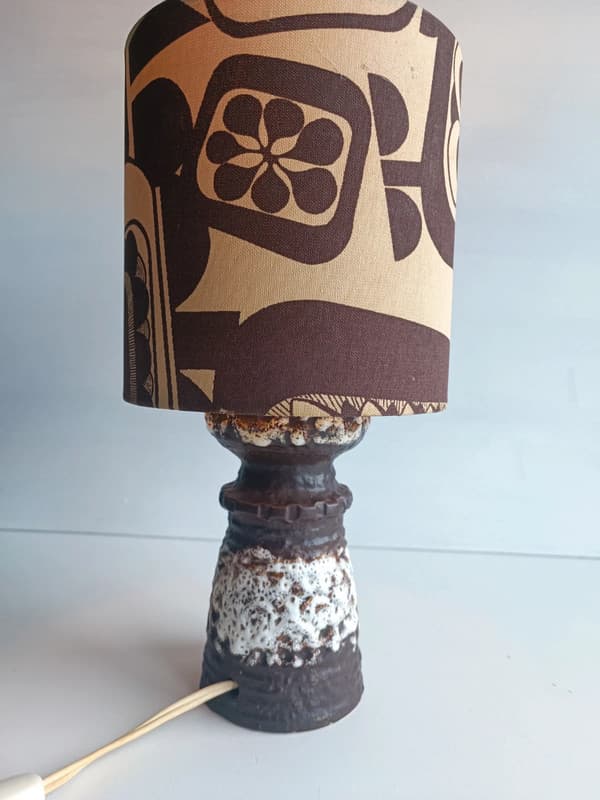 Lampe de table fatlava vintage avec base en céramique