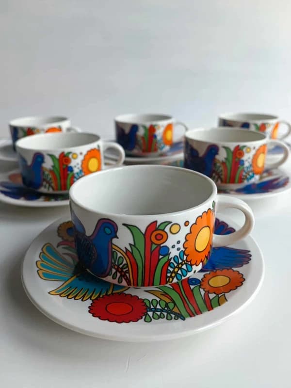 6 tasses et 6 soucoupes Villeroy & Boch Acapulco