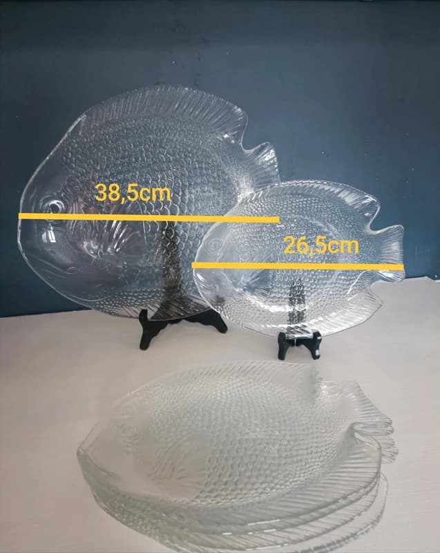 Service à poisson Arcoroc vintage plat et 6 assiettes